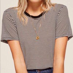 Reformation striped tencel tee